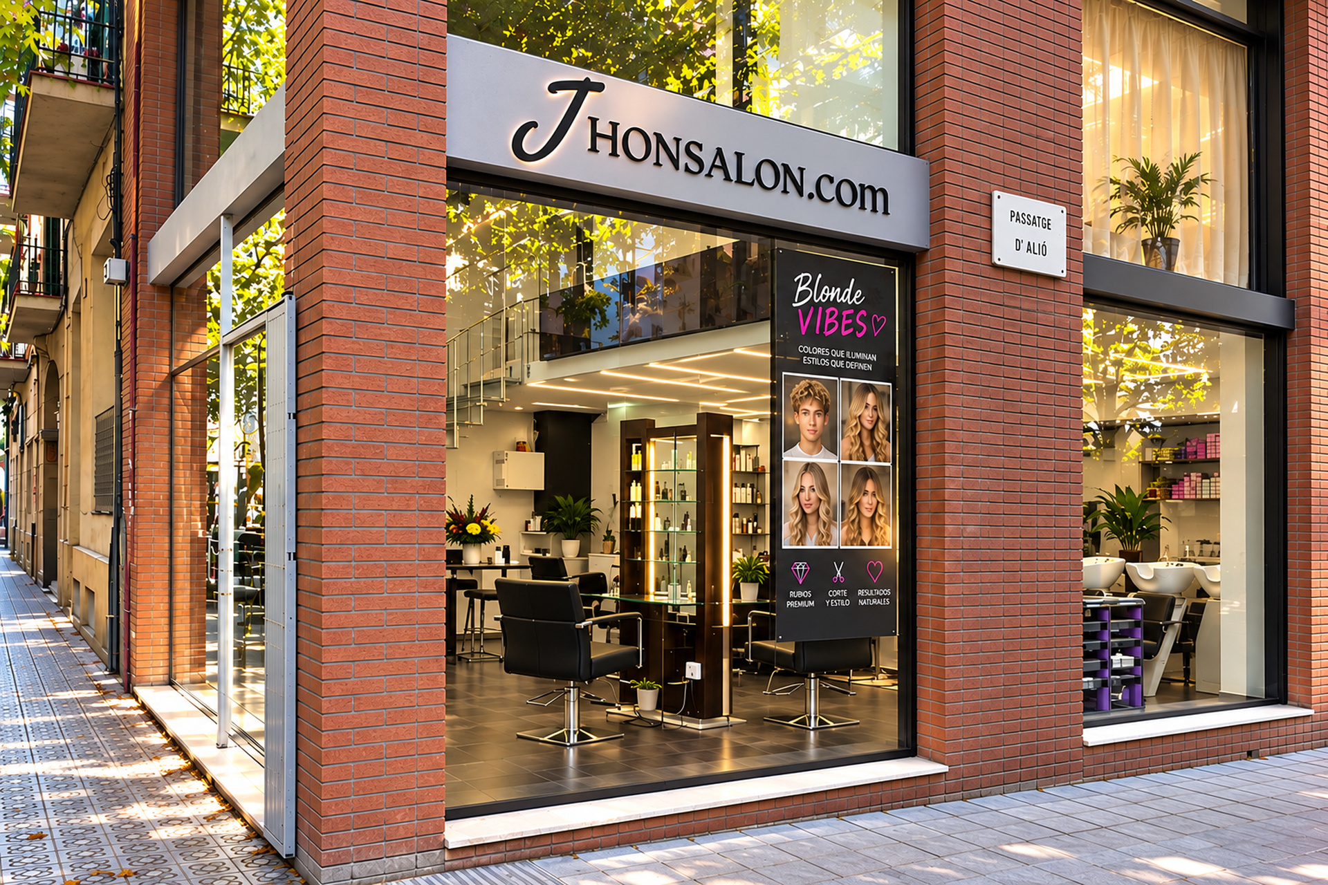 Vista del salón desde la calle